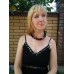 Wooden Necklace "Scarf" black